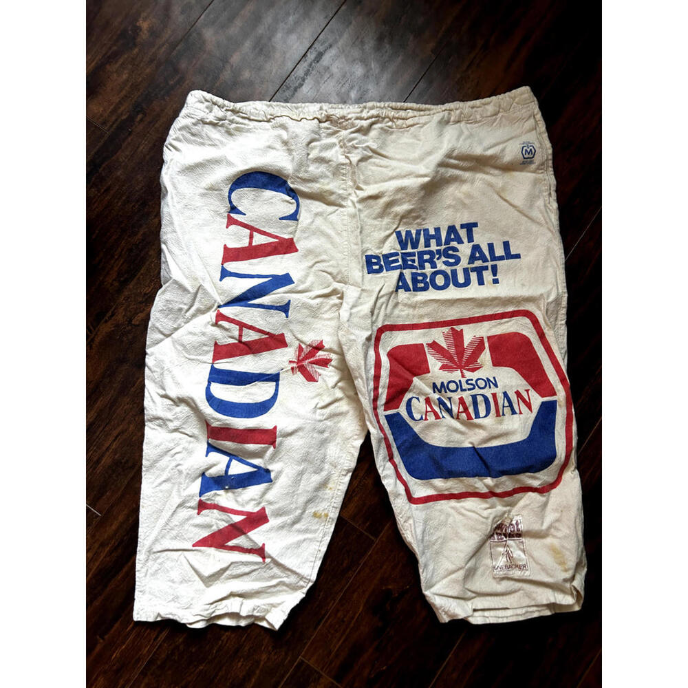 Vintage Molson Canadian Sweet Sacks Linebacker  Shorts 1990